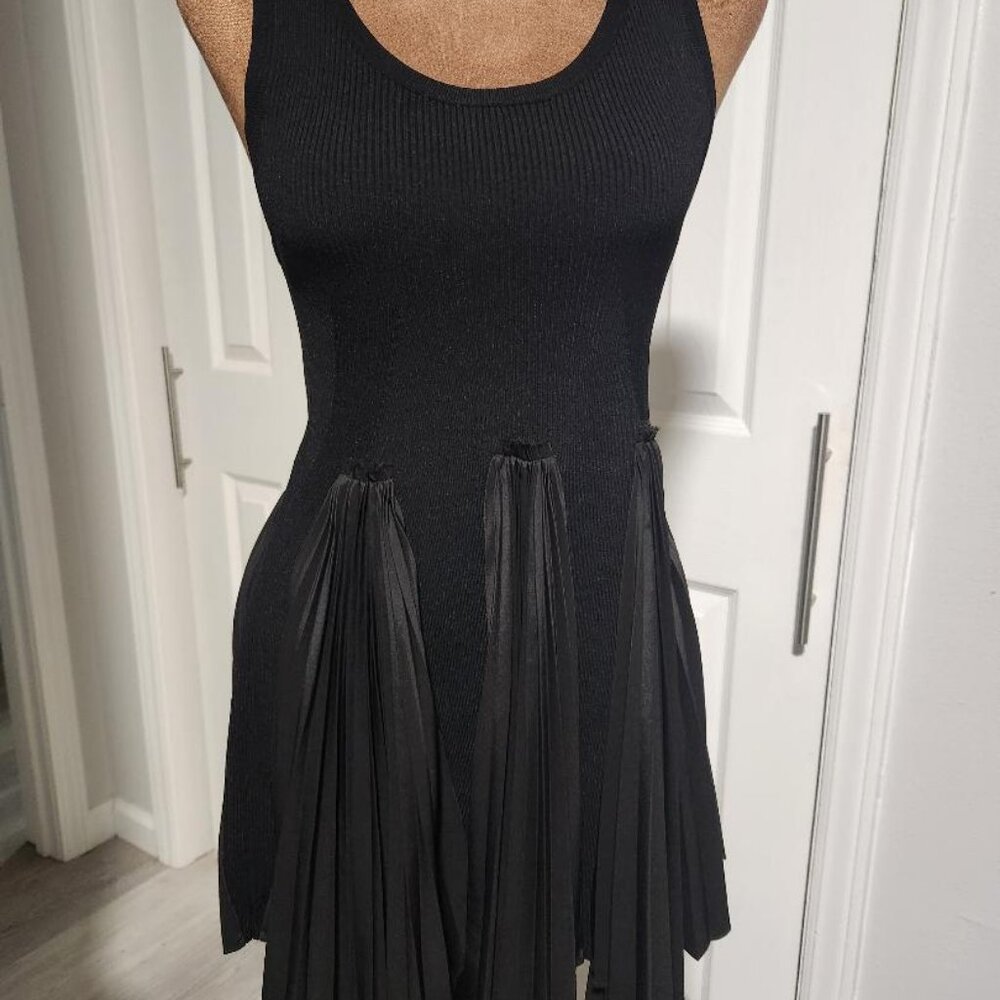 Derek Lam 10 Crosby Black Flared Godet Cocktail Dress  Sz  MSRP $425